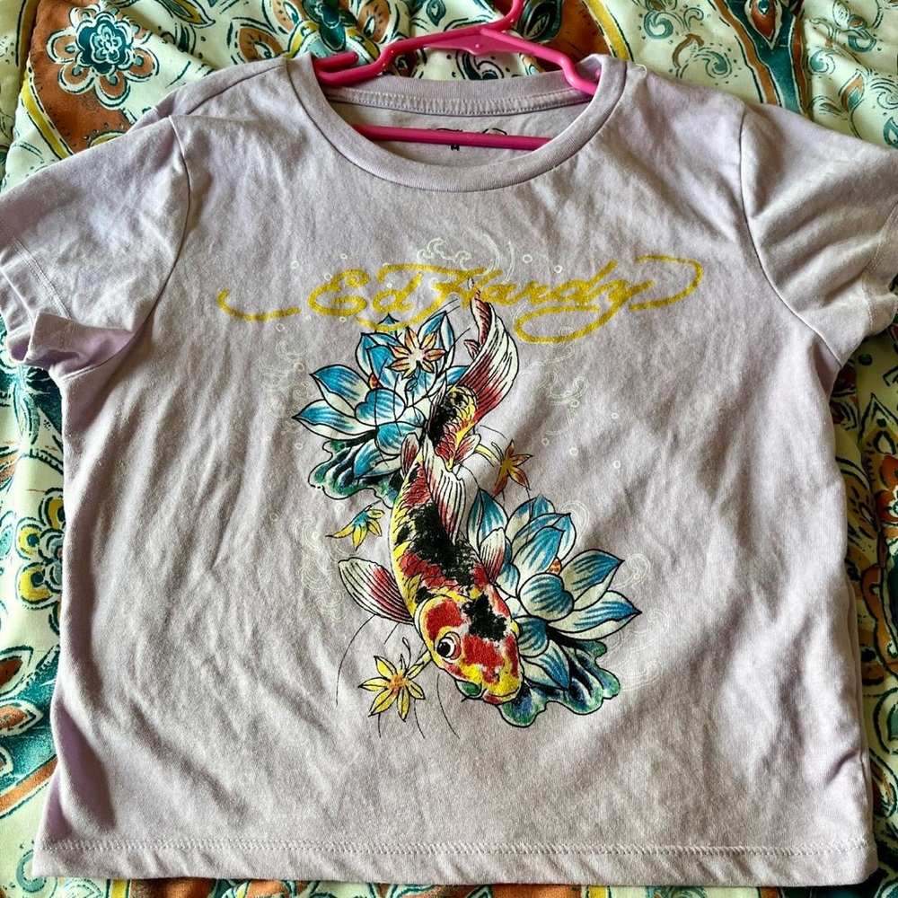 Trendy Ed hardy crop top!